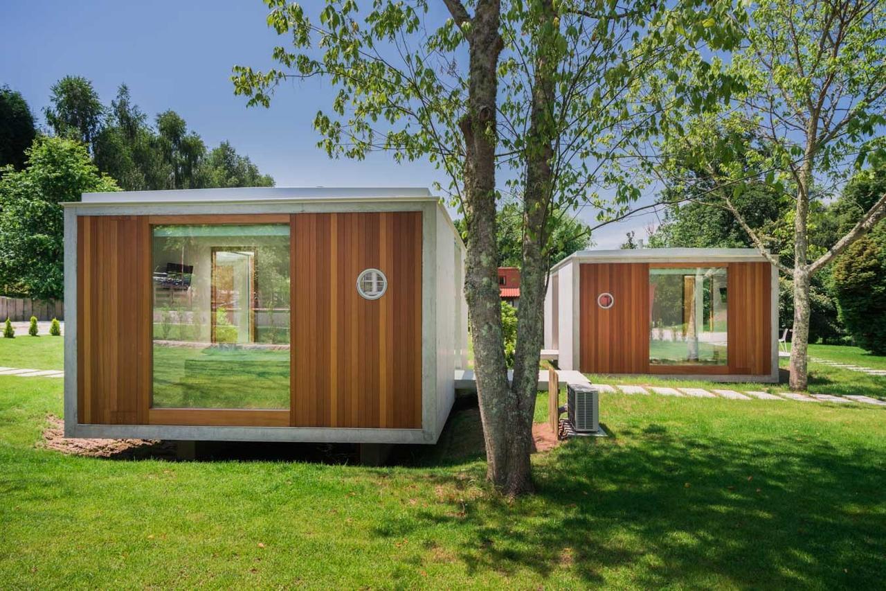 Bungalow Camping Los Manzanos Santa Cruz de Oleiros Dış mekan fotoğraf